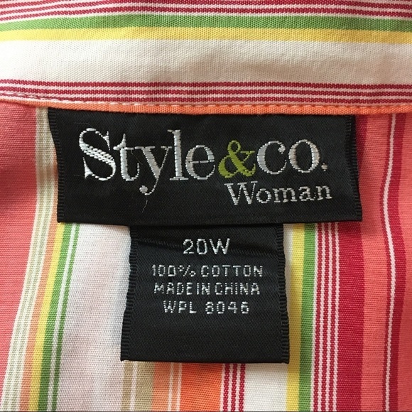 ❤️ Plus Size Style&Co - V Neck button down blouse - Picture 5 of 5